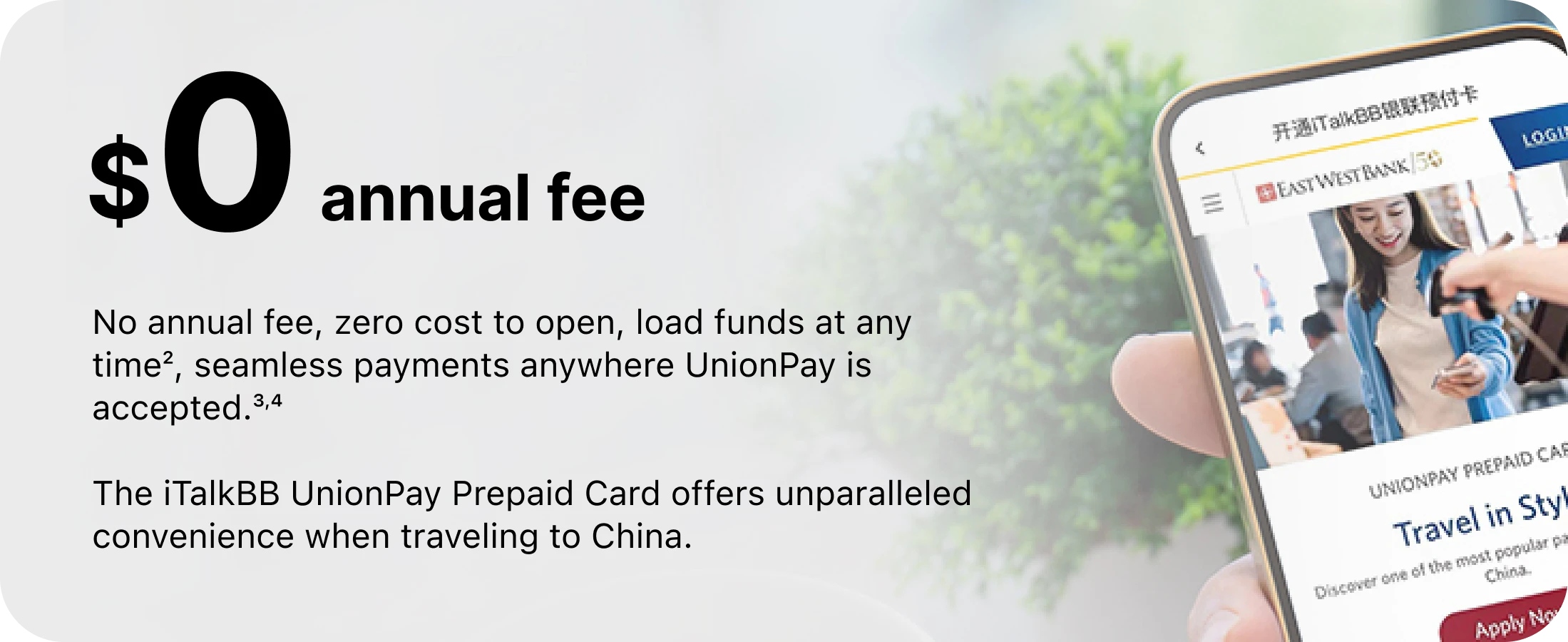 Prime APP – iTalkBB UnionPay Prepaid Card