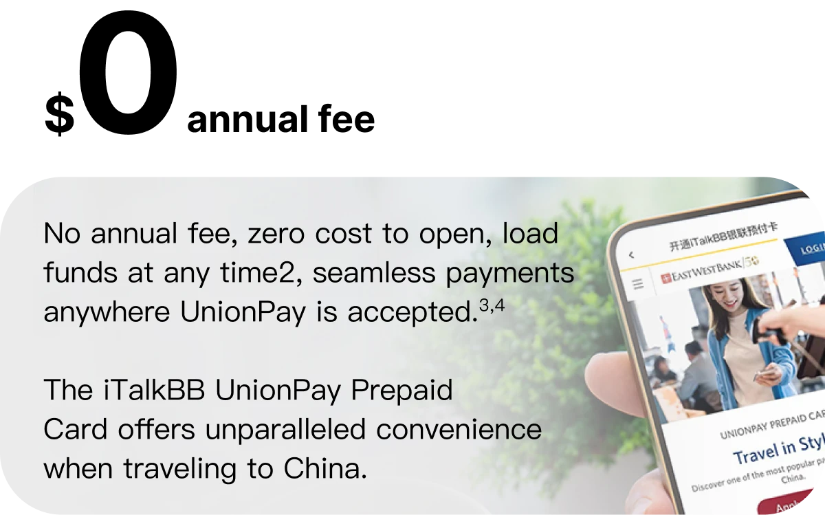 Prime APP – iTalkBB UnionPay Prepaid Card